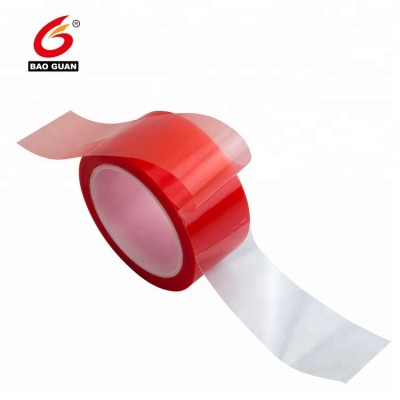 high temperature resistant Acrylic Double side PET tape with red film liner