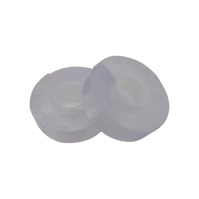 Double sided traceless washable removable reusable nano suction grip sticky adhesive tape